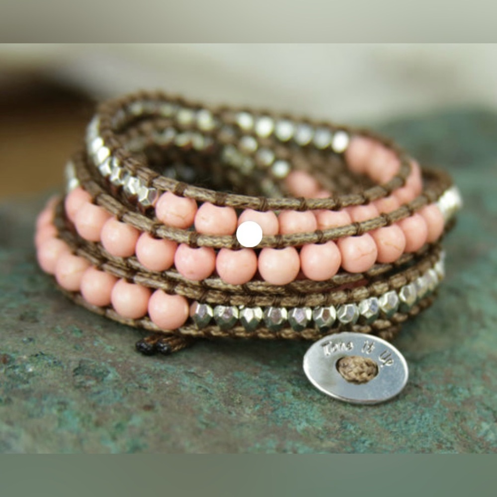 New Tone It Up Beach Babe Wrap Bracelet Coral